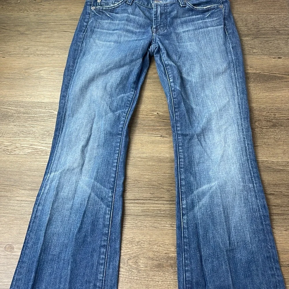 7 for All Mankind Women’s Bootcut Jeans, embellished back pockets, size 28 - Picture 7 of 15